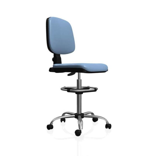 [AB201676] Medical chair EKO, extra high piston, locking ring, ex. eco leather blue KN0061