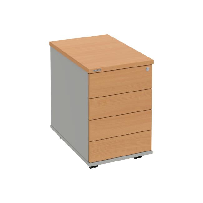 [ON406328] Kontajner Hobis, 40x60x60 cm, bezúchytkové otváranie, buk/sivý