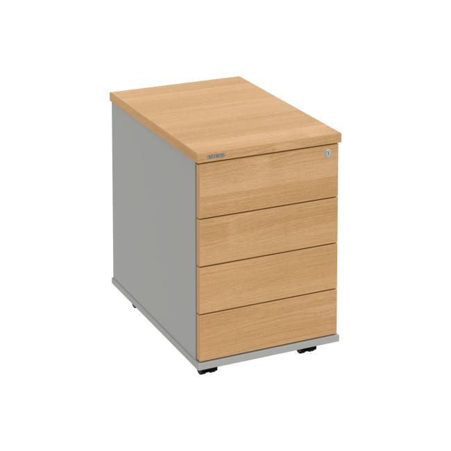 Hobis container, 40x60x60 cm, handleless opening, oak/grey