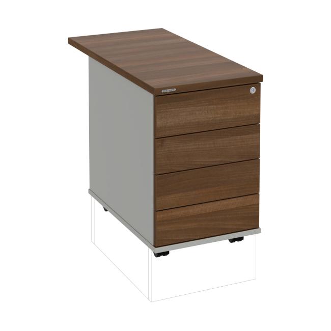 [ON406478] Kontajner Hobis, 40x60x80 cm, bezúchytkové otváranie, orech/sivý