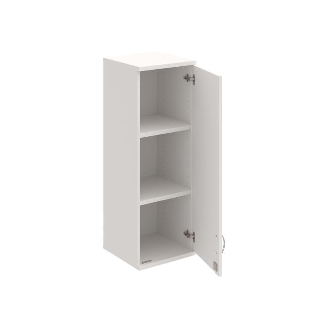 Strong shelf cabinet, lock, P, upper, 40x115.2x40 cm, white/white
