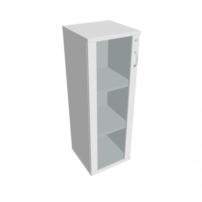 Strong shelf cabinet, lock, L, 40x115.2x40 cm, white/white