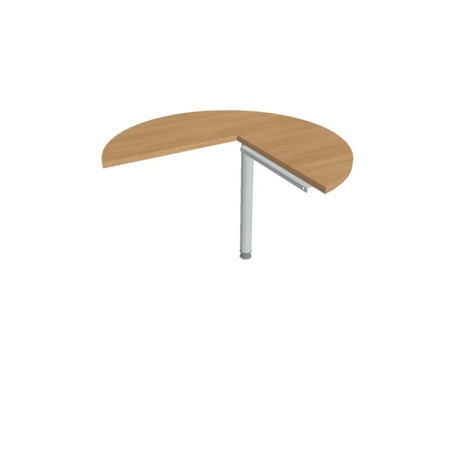 [ON410042] Additional table Cross, left, 100x75.5x(60x60) cm, oak/metal