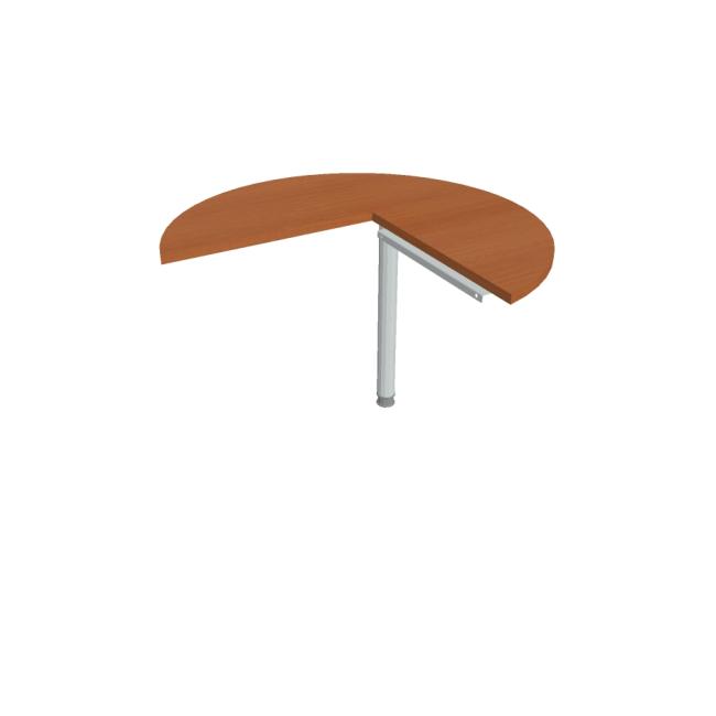 Prídavný stolík Kríž, ľavý, 100x75,5x(60x60) cm, čerešňa/kov