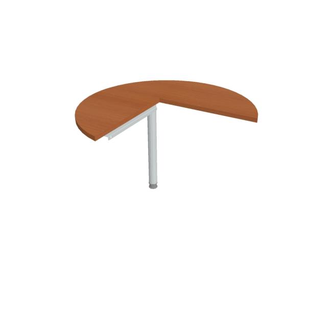 Cross side table, right, 100x75.5x(60x60) cm, cherry/metal