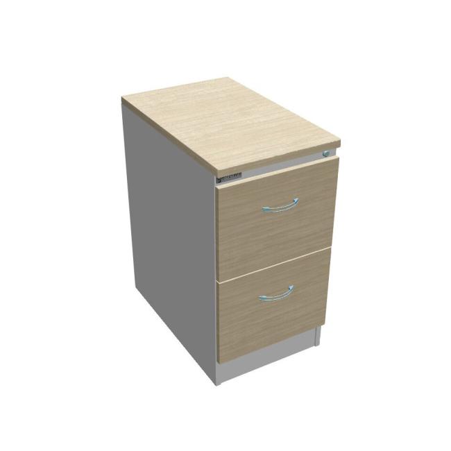 [ON411310] Two-drawer filing cabinet OP, 41.6x73.5x64 cm, agate/grey