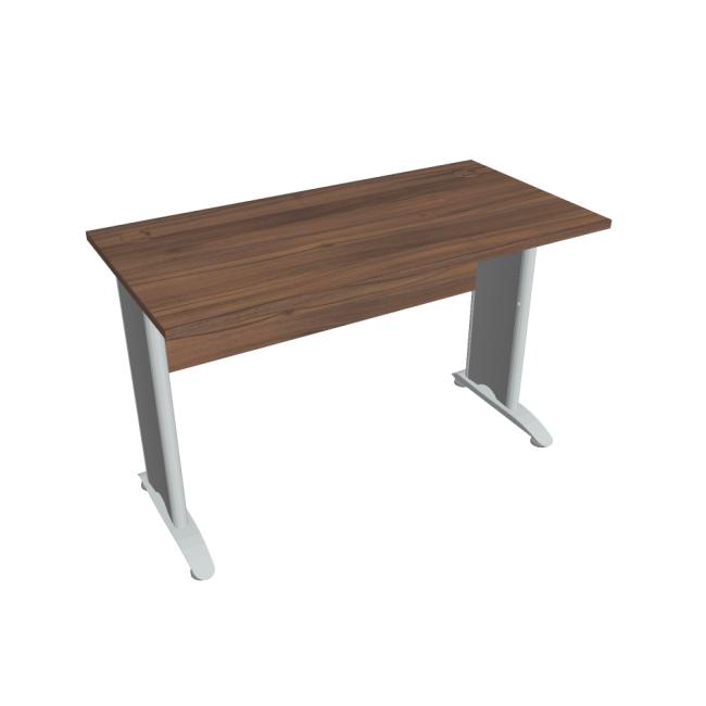 Cross work table, 120x75.5x60 cm, walnut/metal