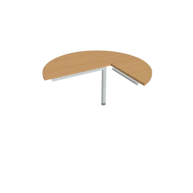 [ON412322] Additional table Cross, left, 120x75.5x(80x60) cm, beech/metal