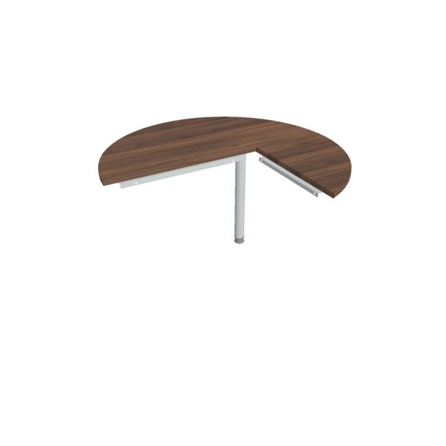 [ON412362] Additional table Cross, left, 120x75.5x(80x60) cm, walnut/metal