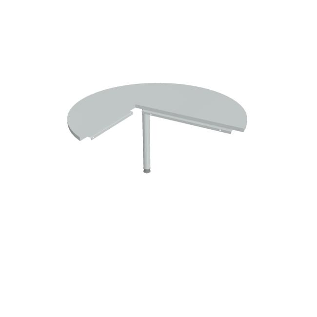 [ON412472] Additional table Cross, right, 120x75.5x(60x80) cm, gray/metal