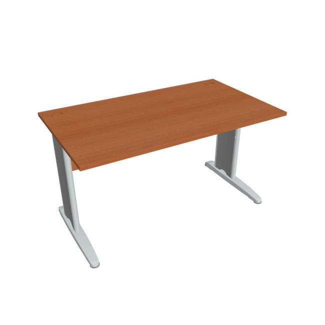 Krížový pracovný stôl, 140x75,5x80 cm, čerešňa/kov