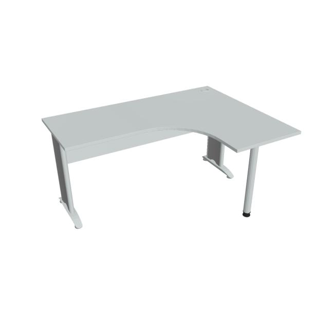 [ON416272] Cross work desk, ergo, left, 160x75.5x120 cm, grey/metal