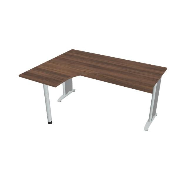 [ON416362] Cross desk, ergo, right, 160x75.5x120 cm, walnut/metal