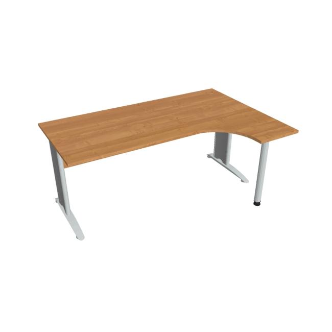 Cross desk, ergo, left, 180x75.5x120 cm, alder/metal