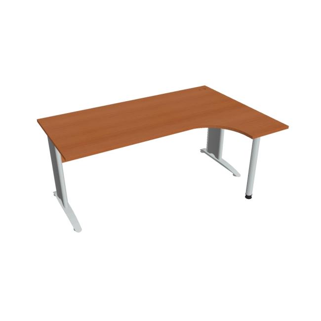 [ON418152] Cross desk, ergo, left, 180x75.5x120 cm, cherry/metal
