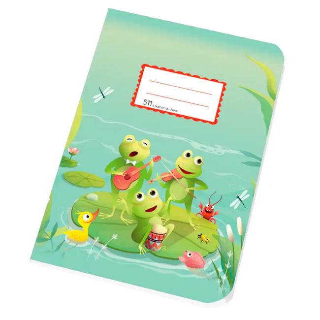 [BK051101] Zošit 511 s pomocnou linajkou, A5