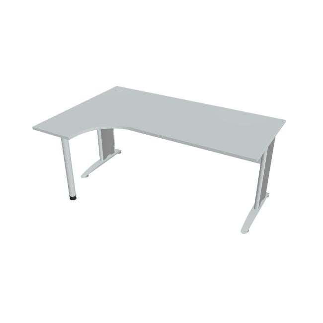 [ON418272] Cross work desk, ergo, right, 180x75.5x120 cm, grey/metal