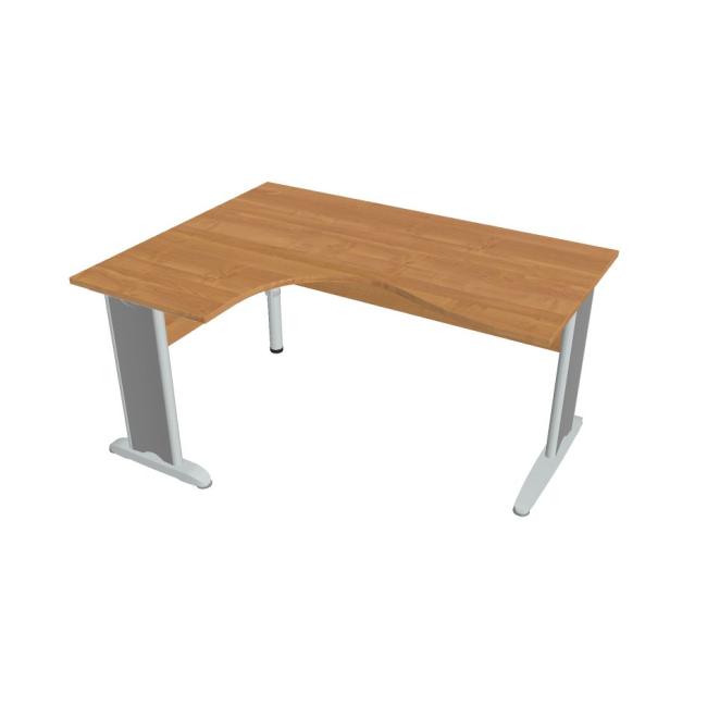 Cross work desk, ergo, right, 160x75.5x120 cm, alder/metal