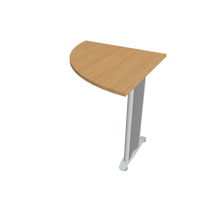 Additional table Cross, left, 80x75.5x80 cm, beech/metal