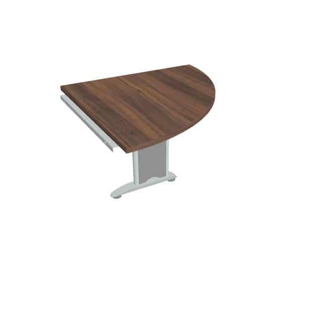 [ON480462] Additional table Cross, right, 80x75.5x80 cm, walnut/metal