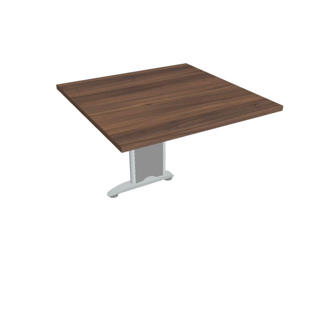 Additional table Cross, 80x75.5x80 cm, walnut/metal