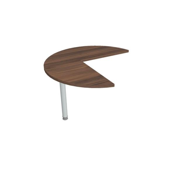 [ON510062] Additional table Flex, left, 100.0x75.5x(60x60) cm, walnut/metal