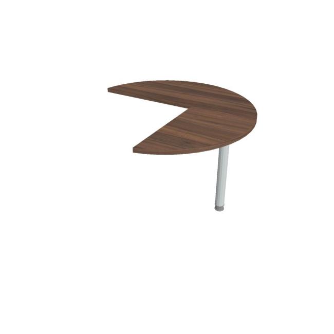 [ON510162] Additional table Flex, right, 100.0x75.5x(60x60) cm, walnut/metal