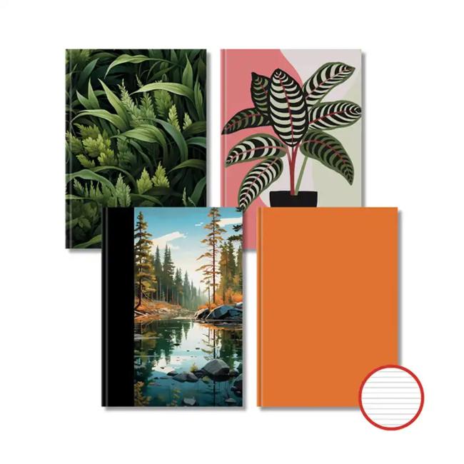 [BK151040] Notebook A5 96 lined pages, mix of motifs