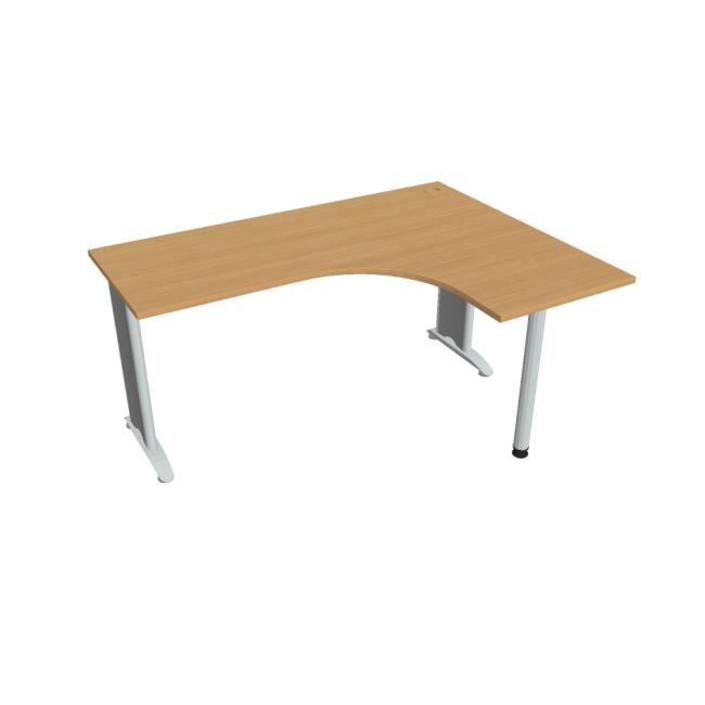 Work desk Flex, ergo, left, 160x75.5x120 (60x60) cm, beech/metal