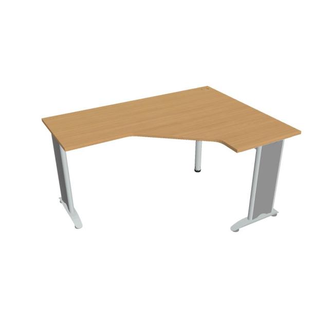 Work desk Flex, ergo, left, 160x75.5x120 (60x60) cm, beech/metal