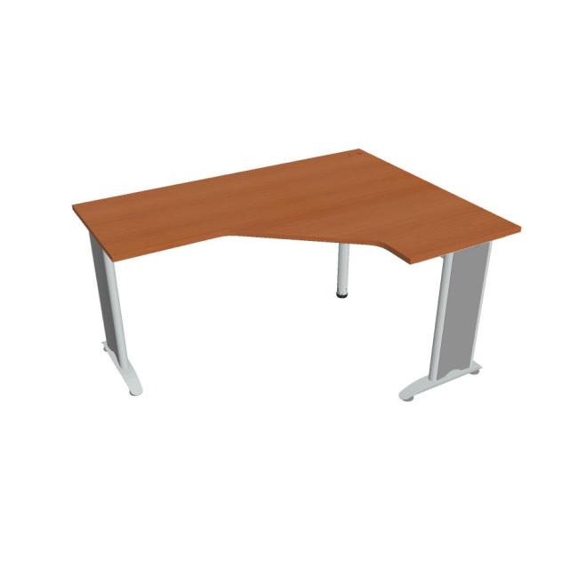 Flex desk, ergo, left, 160x75.5x120 (60x60) cm, cherry/metal