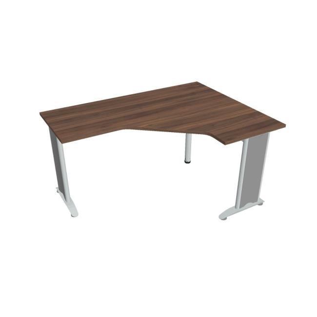 Work desk Flex, ergo, left, 160x75.5x120 (60x60) cm, walnut/metal
