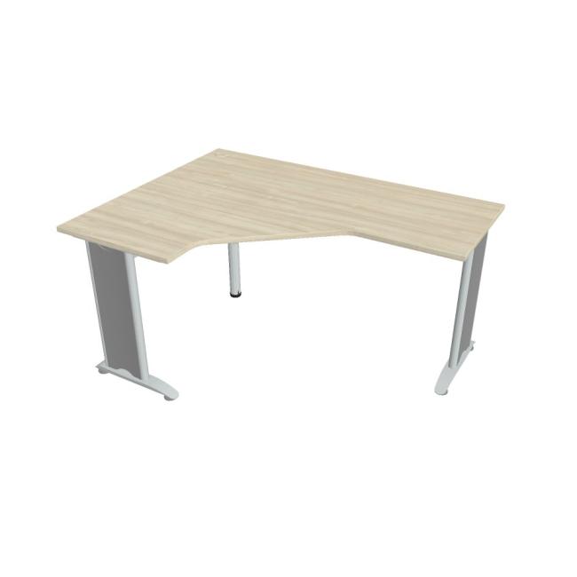 Work desk Flex, ergo, right, 160x75.5x120 (60x60) cm, agate/metal