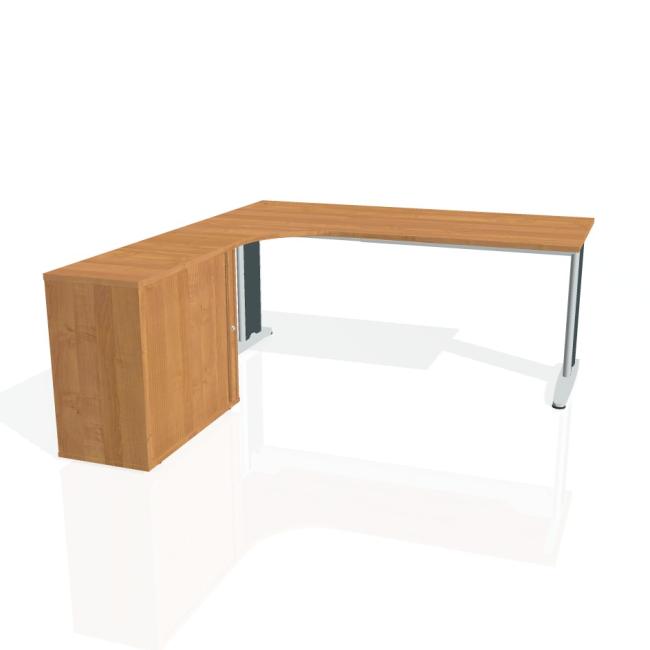 [ON518732] Work desk Flex, ergo, right, 180x75.5x200.0 (40x80) cm, alder/metal