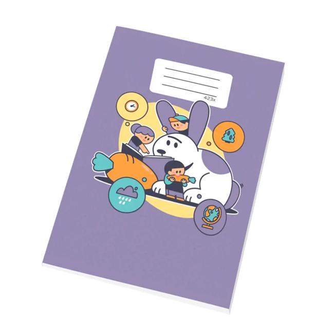 Zápisník 423 so špeciálnym pravítkom, A4, 20 listov