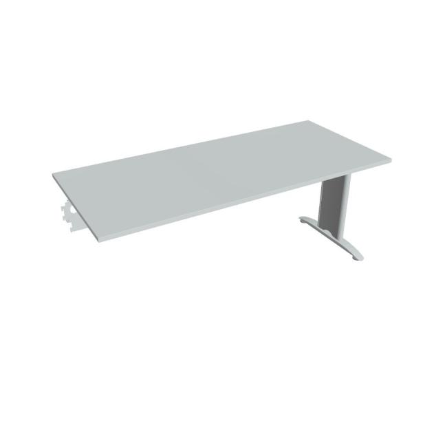 Flex meeting table, 180x75.5x80 cm, grey/metal