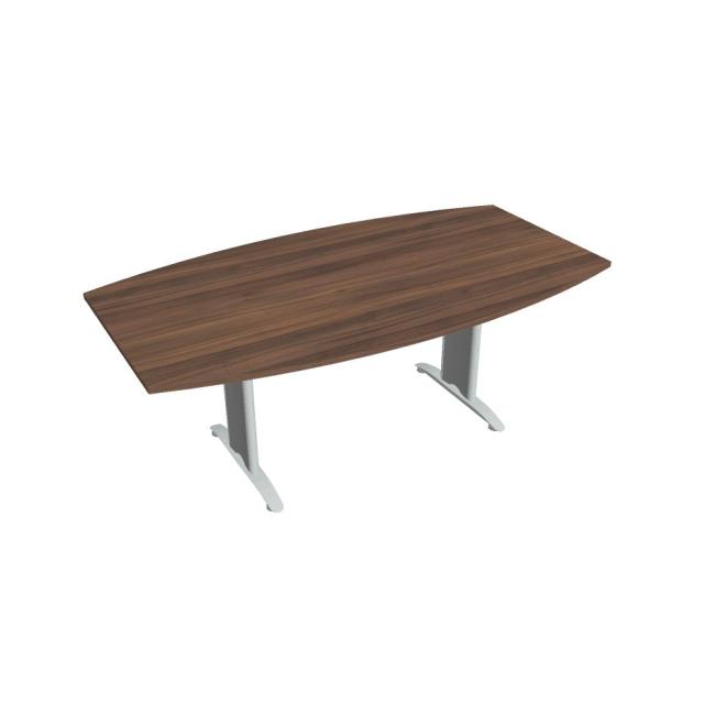 Flex meeting table, 200x75.5x110 cm, walnut/metal