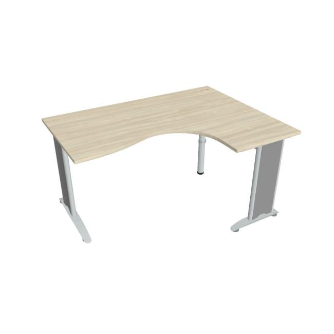 Work desk Flex, ergo, left, 160x75.5x120 (80x60) cm, agate/metal