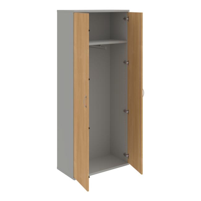 Wardrobe shelf cabinet Strong, 80x192x40 cm, oak/grey