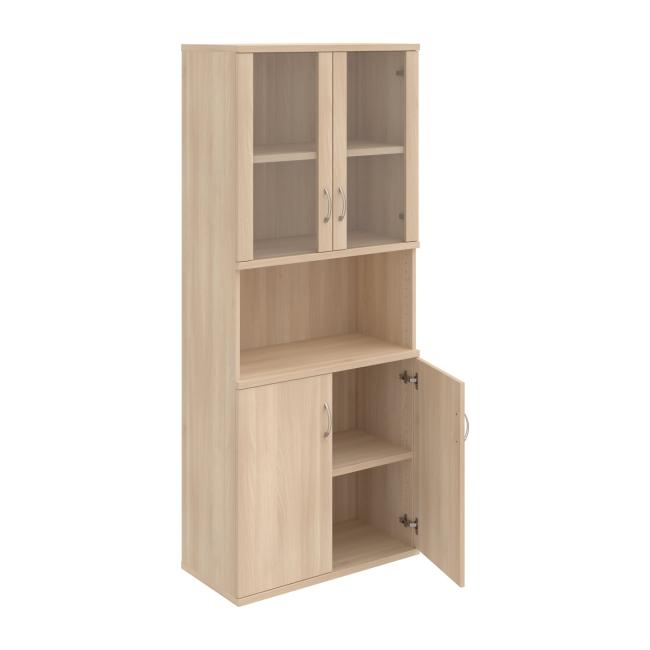 Silná knižnica, 80x192x40 cm, achát/agát