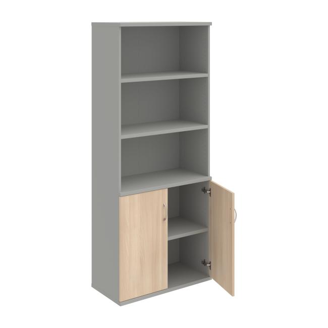 Strong shelf cabinet, 80x192x40 cm, agate/grey