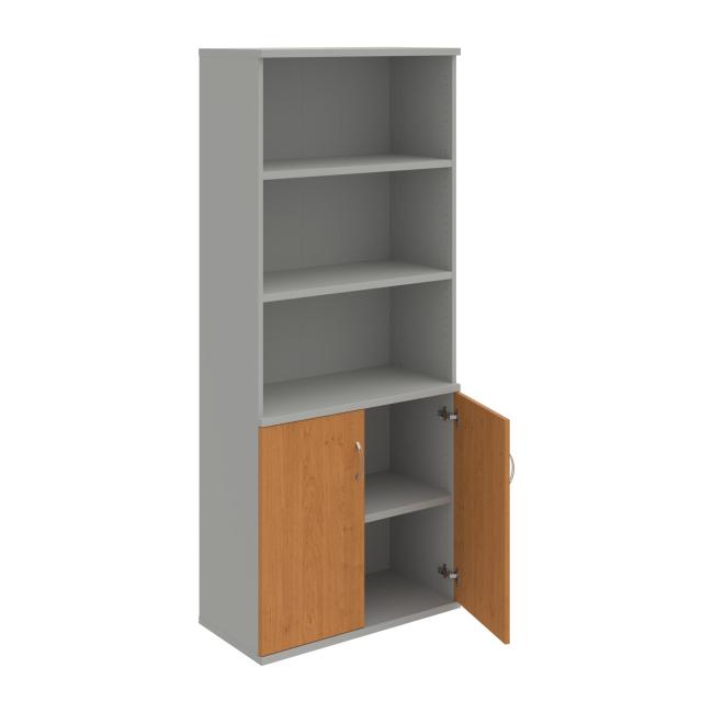 Strong shelf cabinet, 80x192x40 cm, alder/grey