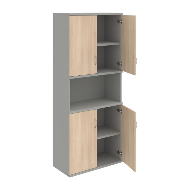 Strong shelf cabinet, 80x192x40 cm, agate/grey