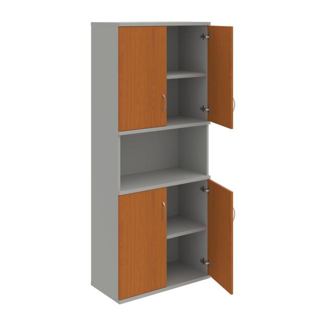 Strong shelf cabinet, 80x192x40 cm, cherry/grey