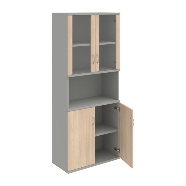 Strong shelf cabinet, 80x192x40 cm, agate/grey