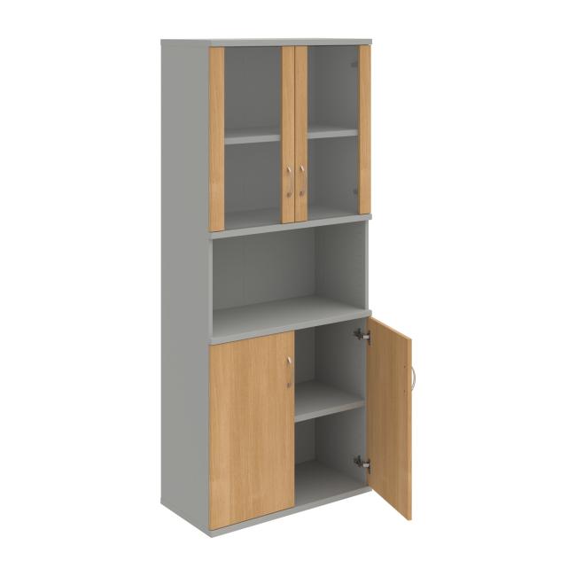 Strong shelf cabinet, 80x192x40 cm, oak/grey