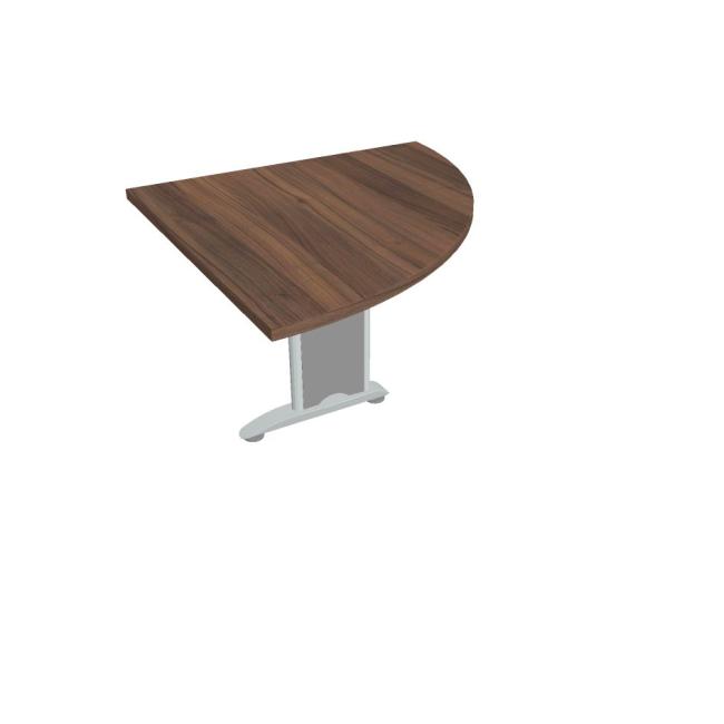 [ON580762] Additional table Flex, right, 80x75.5x80 cm, walnut/metal