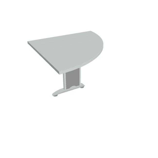 Additional table Flex, right, 80x75.5x80 cm, grey/metal