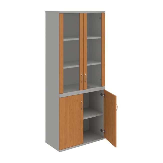 Strong shelf cabinet, 80x192x40 cm, alder/grey