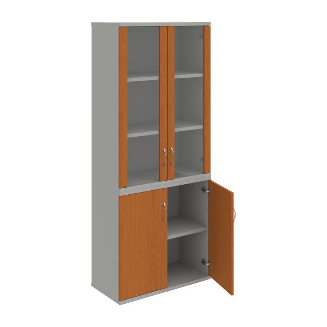 Strong shelf cabinet, 80x192x40 cm, cherry/grey